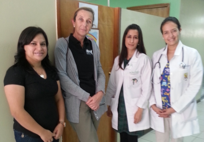 Dr. Pilar Silverman, second from left, with colleagues.